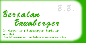 bertalan baumberger business card